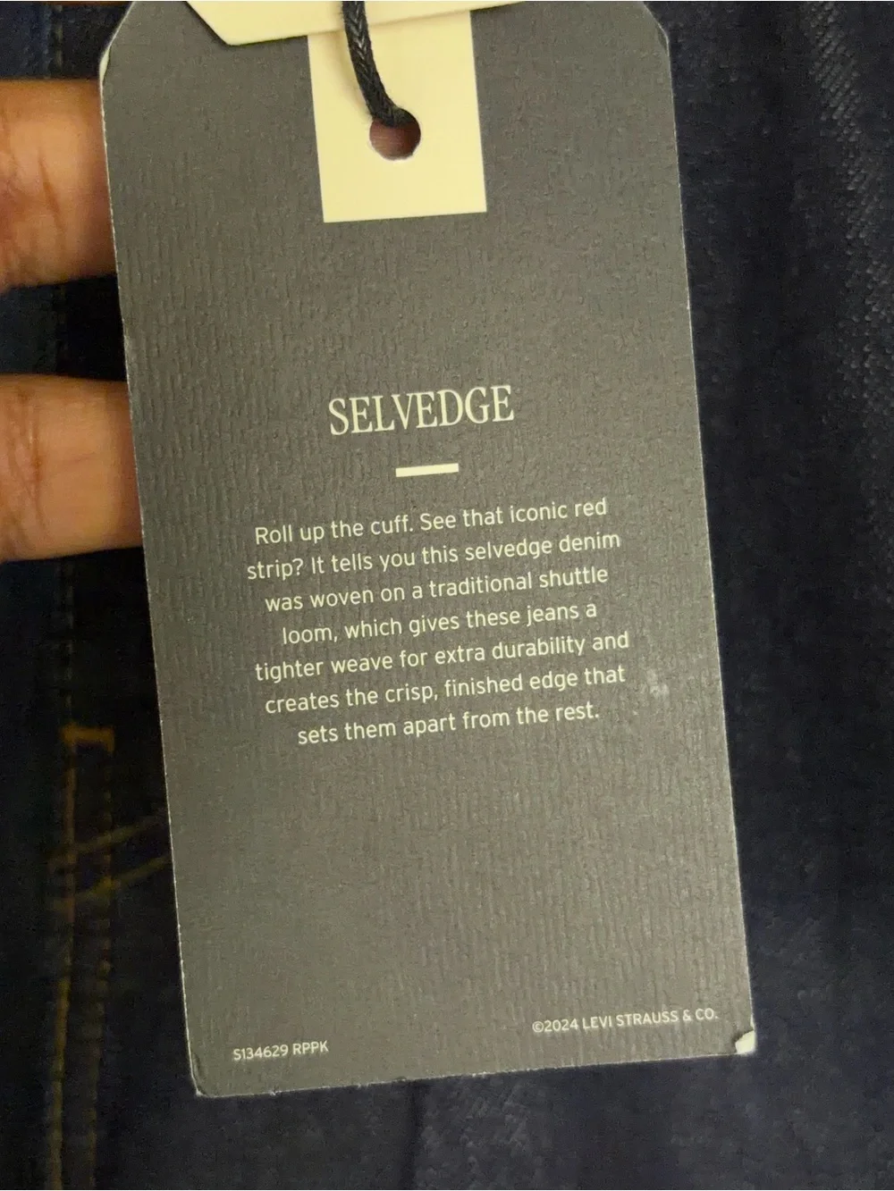 Levis 505 Selvedge Jeans Mens Size 33x30 Straight Leg Dark Wash Americana NWT